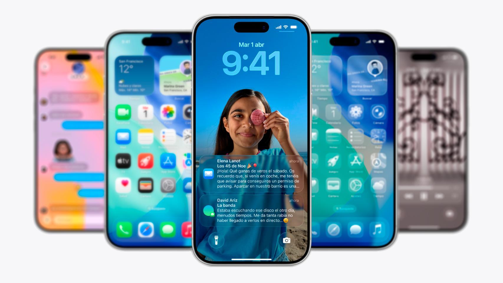Fotomontaje inspirado en iOS 26
