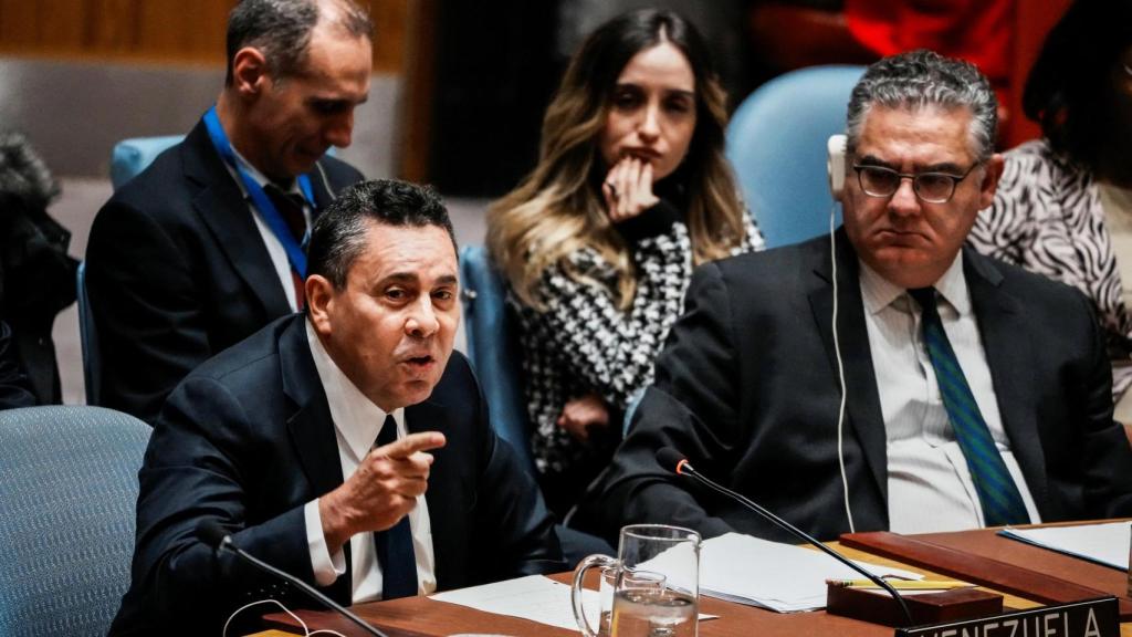 Samuel Reinaldo Moncada Acosta, Representante Permanente de Venezuela ante las Naciones Unidas, se dirige a una reunión del Consejo de Seguridad.