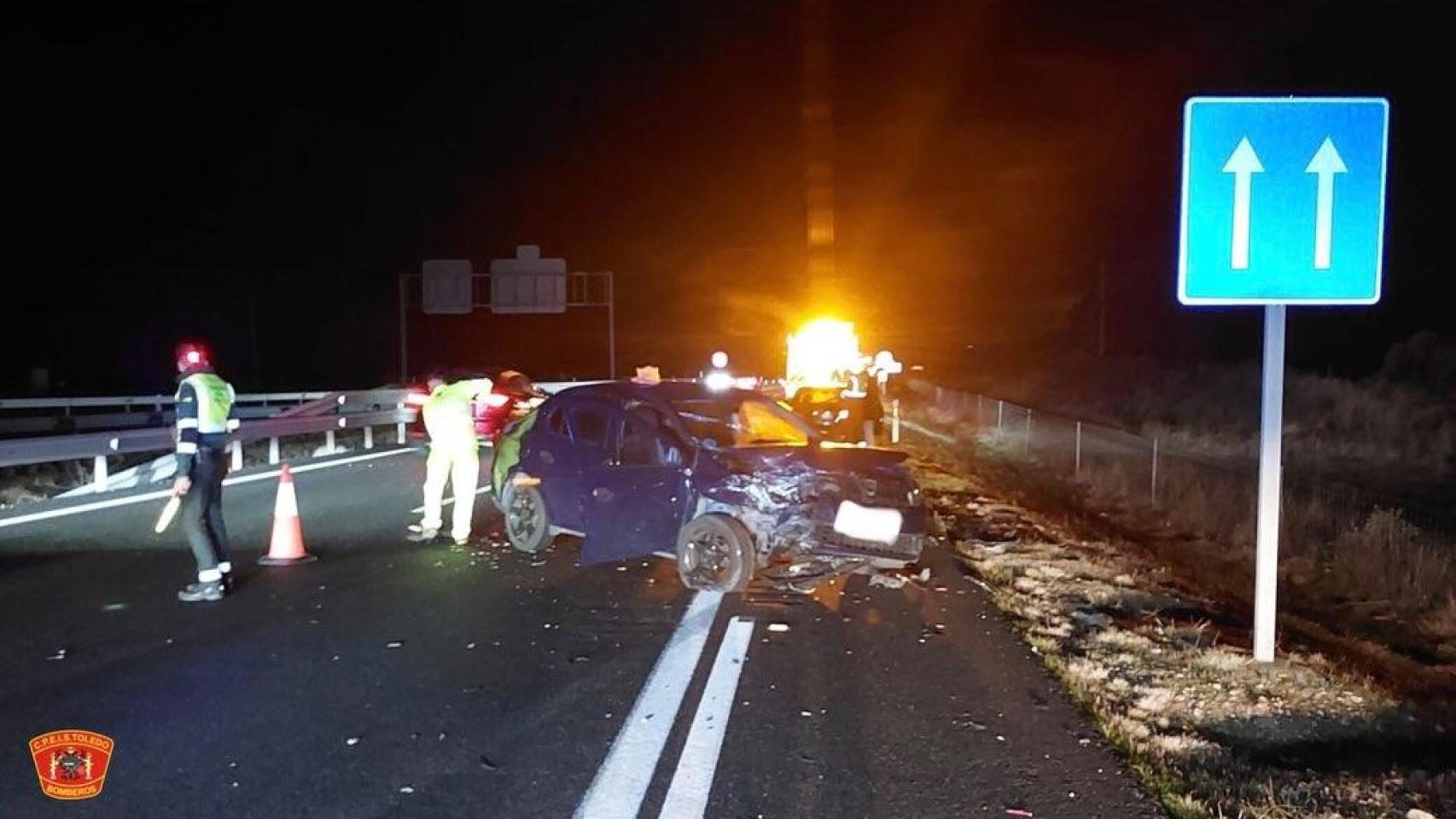Accidente en la A-5. Foto: CPEIS Toledo.