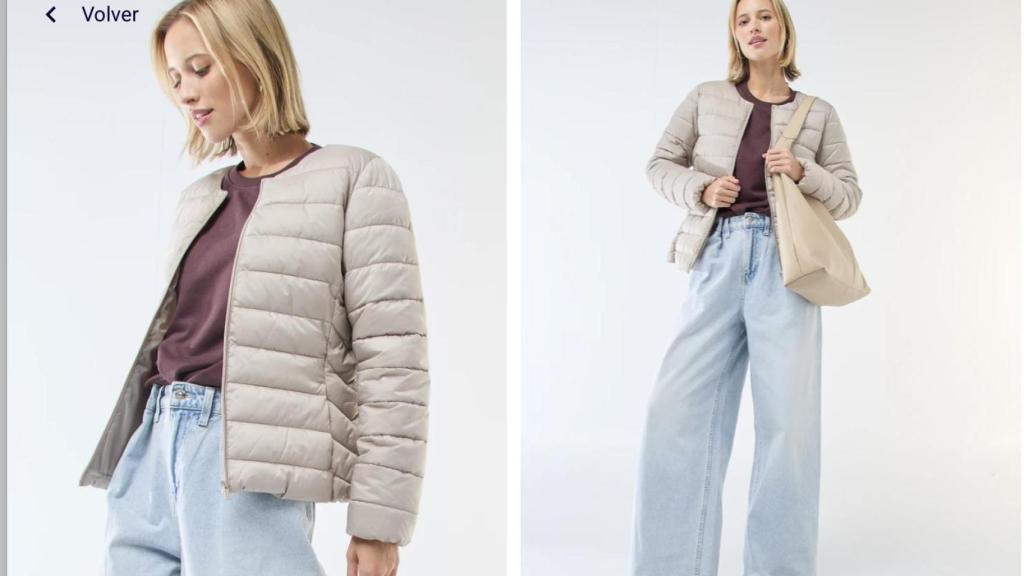 Anorak ligero acolchado e impermeable.