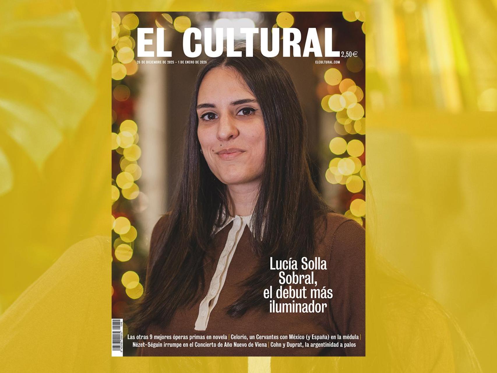 Lucía Solla Sobral fotografiada por Sara Fernández para la portada de El Cultural, 26 de diciembre.