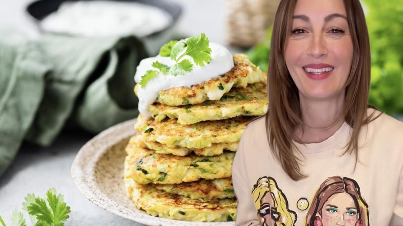 Tortitas de brócoli y la creadora de contenido Rocío (@mama_atomica).