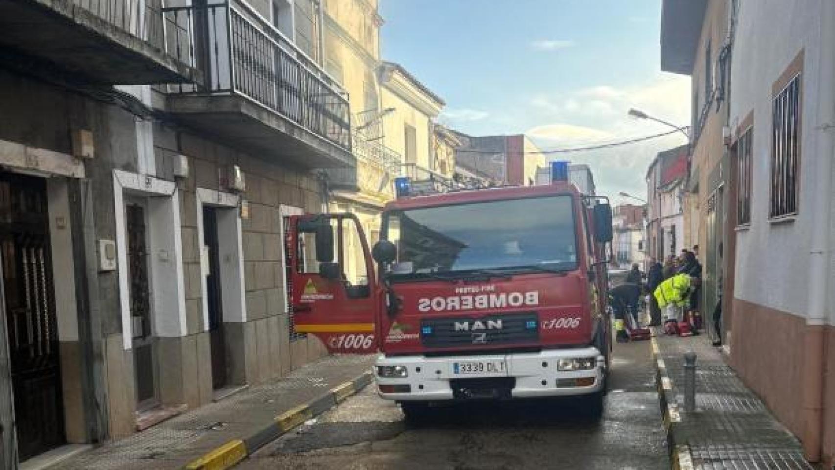 Incendio en Almadén (Ciudad Real). Foto: SCIS Ciudad Real.