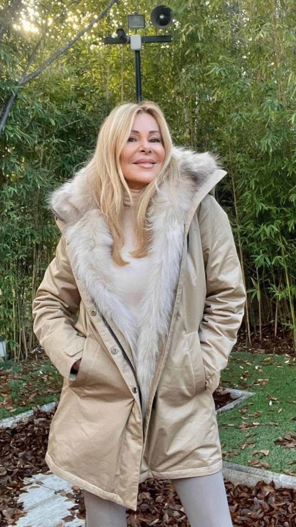 Ana Obregón con una parka de Amorak.