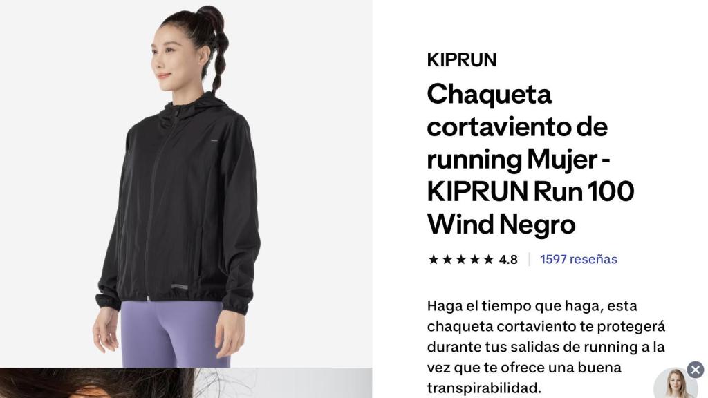 Chaqueta cortaviento.