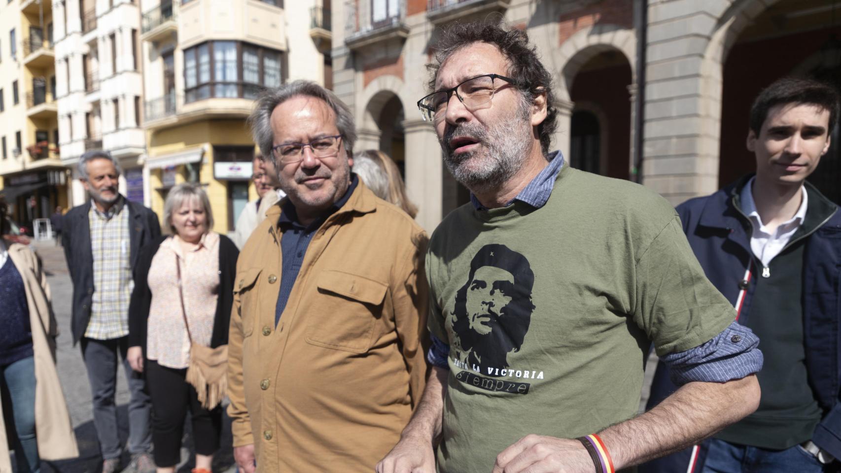 El alcalde de Zamora, Francisco Guarido, y el coordinador provincial de IU en Zamora, Miguel Ángel Viñas, en una imagen de archivo