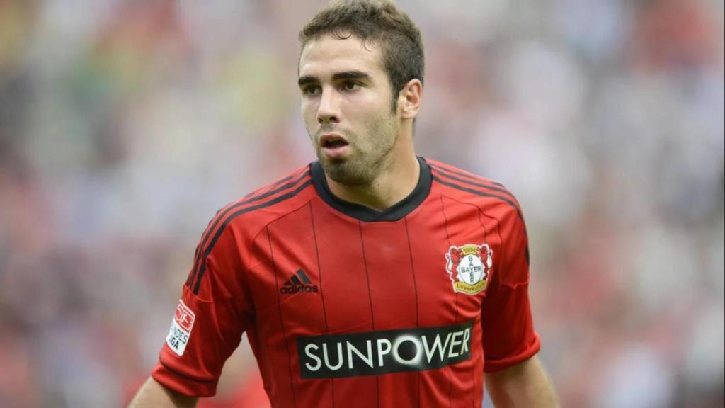 Carvajal, durante un partido ante el Bayer Leverkusen.