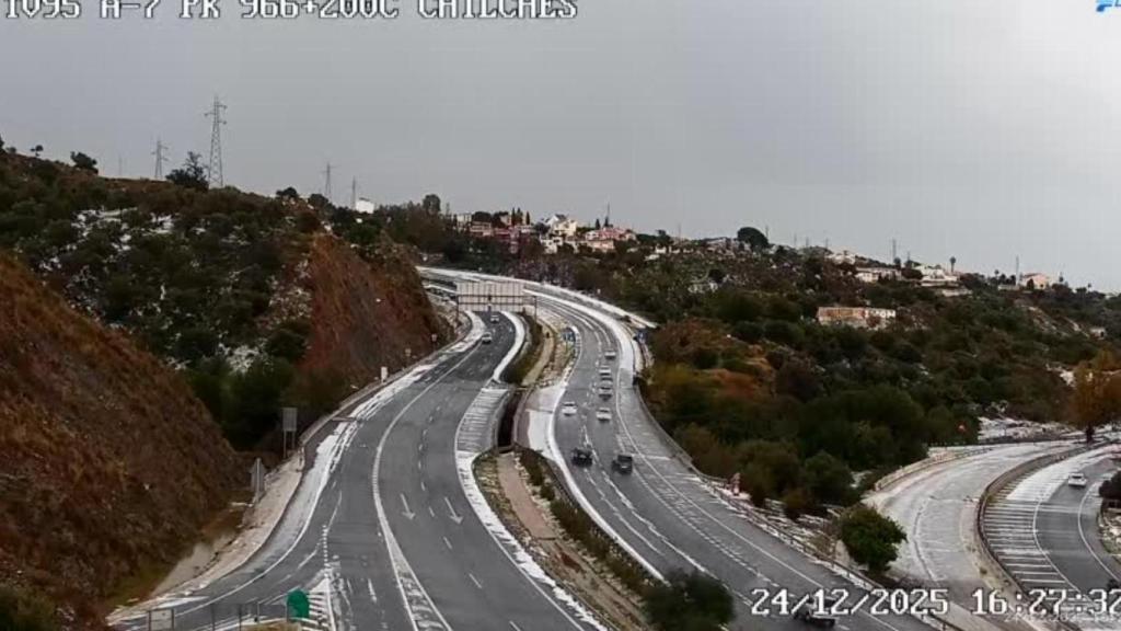La A-7, en una de las cámaras de tráfico.
