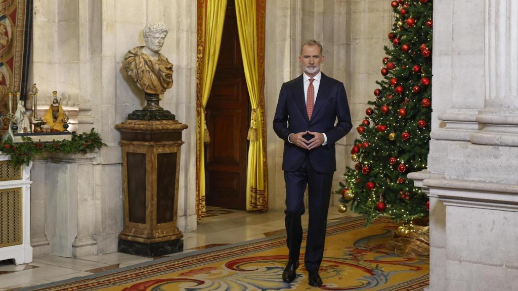 Felipe VI, al inicio de su Mensaje de Navidad, este miércoles.