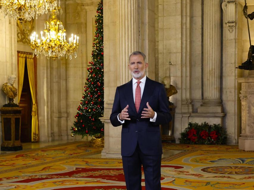 Felipe VI proclamando su discurso, este 24 de diciembre.