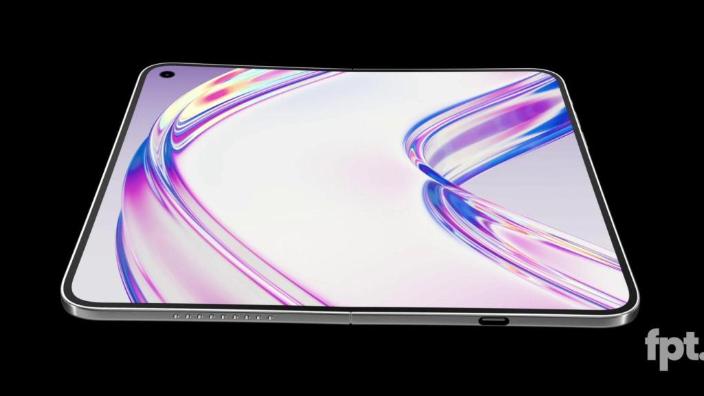 Imagen renderizada del posible diseño del iPhone Fold