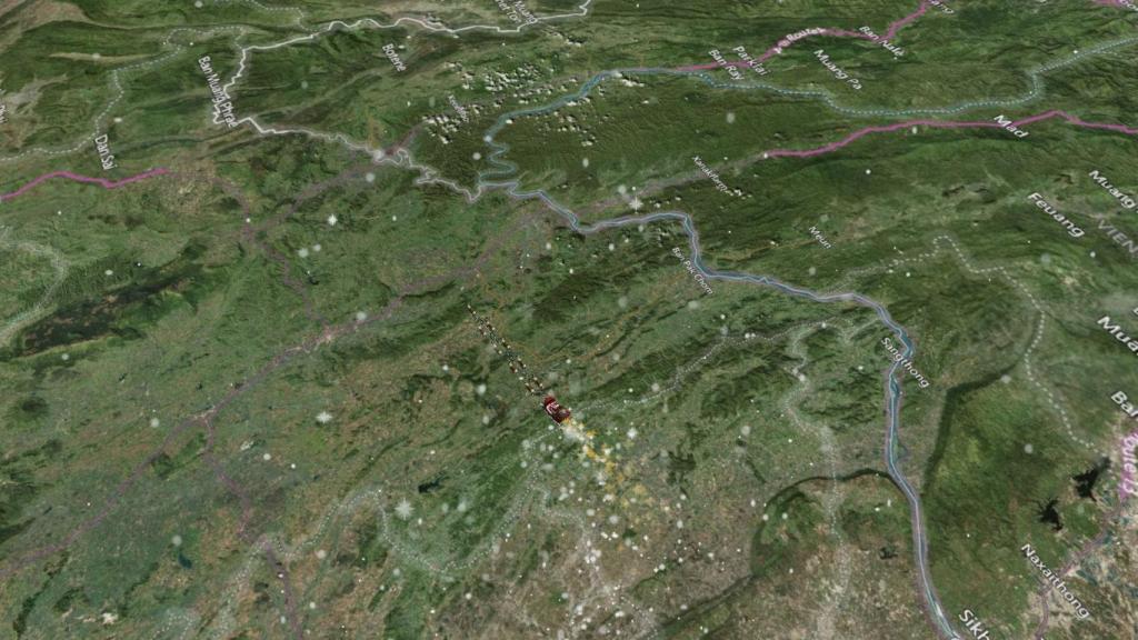 Seguimiento de Papá Noel en el mapa 3D de NORAD