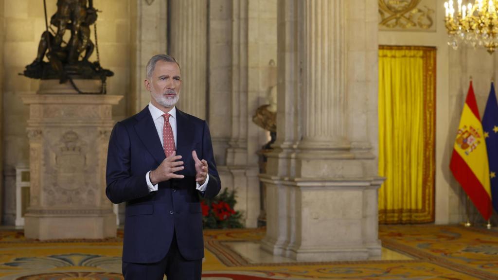 Felipe VI durante el discurso de este 24 de diciembre de 2025.