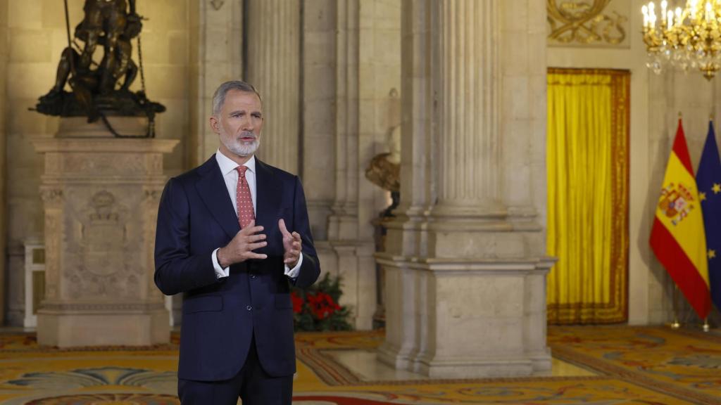 Felipe VI durante el discurso de este 24 de diciembre de 2025.