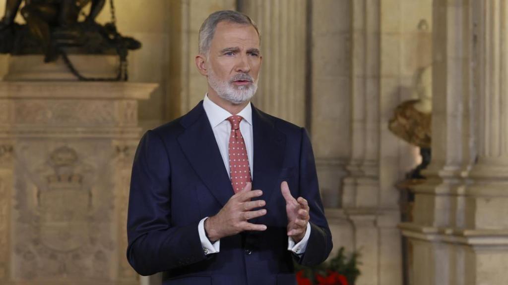 Felipe VI durante el discurso de este 24 de diciembre de 2025.