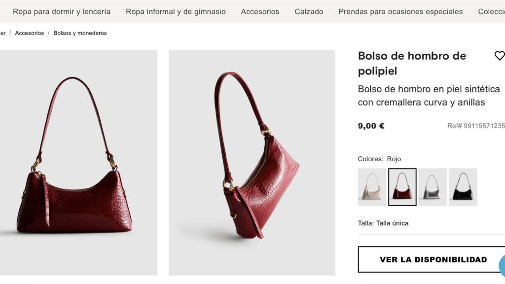 Bolso de hombro de polipiel.