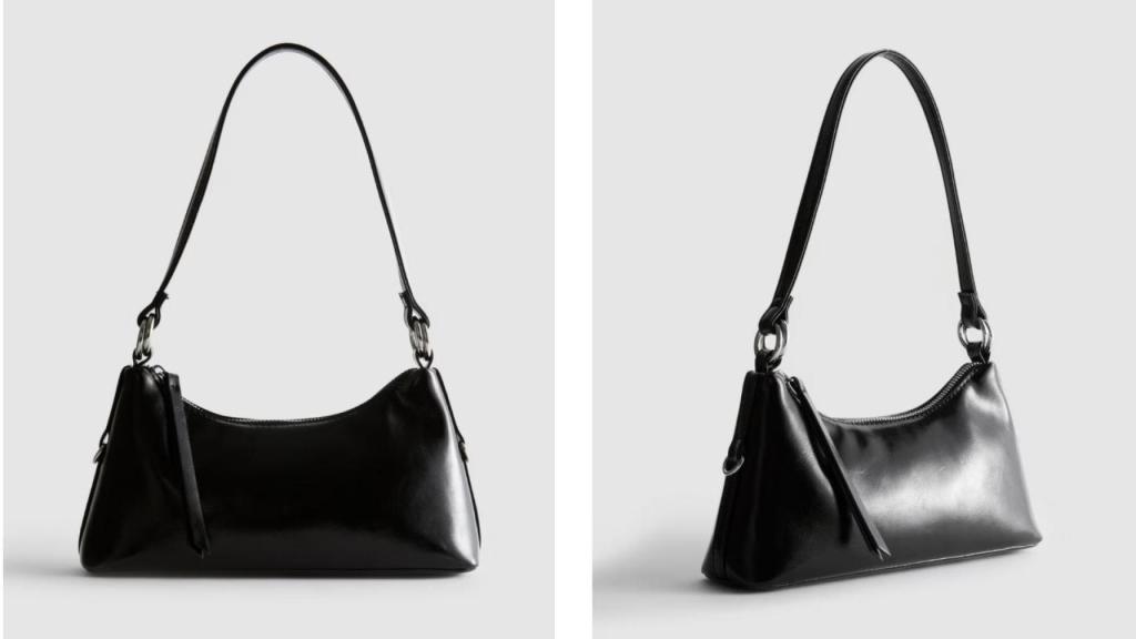 Bolso de hombro de polipiel.