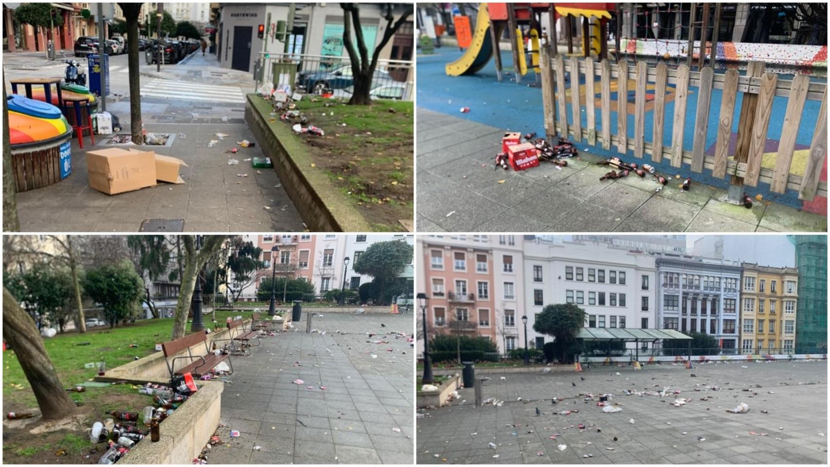 Imágenes de la plaza de Vigo esta mañana.