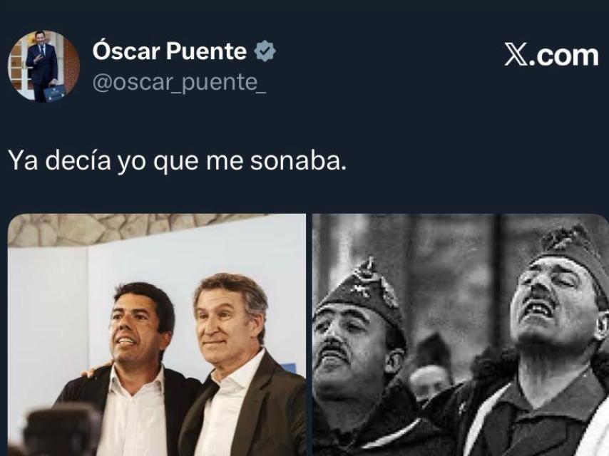 El tuit de Óscar Puente en la Nochebuena.