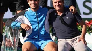 Carlos Alcaraz, junto a su padre, Carlos Alcaraz González