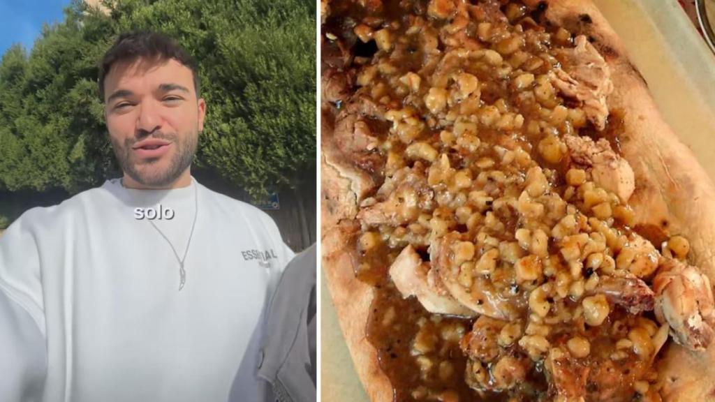 Javi Maska y un plato de gazpacho de El Viscayo.