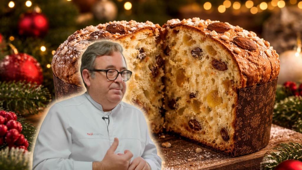 Raúl Asencio, pastelero, en un montaje de El Español