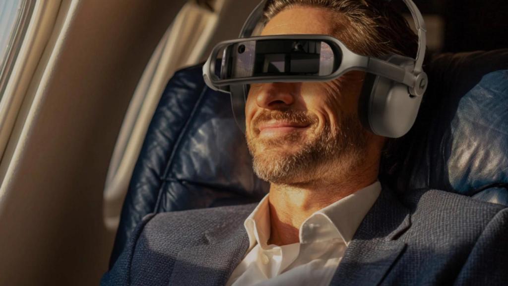 Perisphere como pantalla personal en el avión.