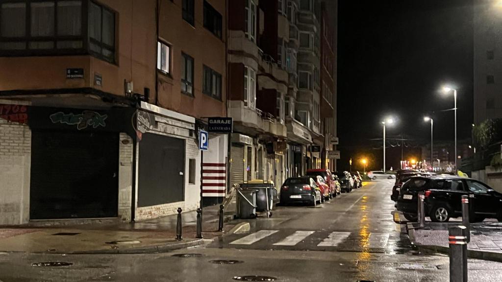 Una calle de A Coruña esta mañana.