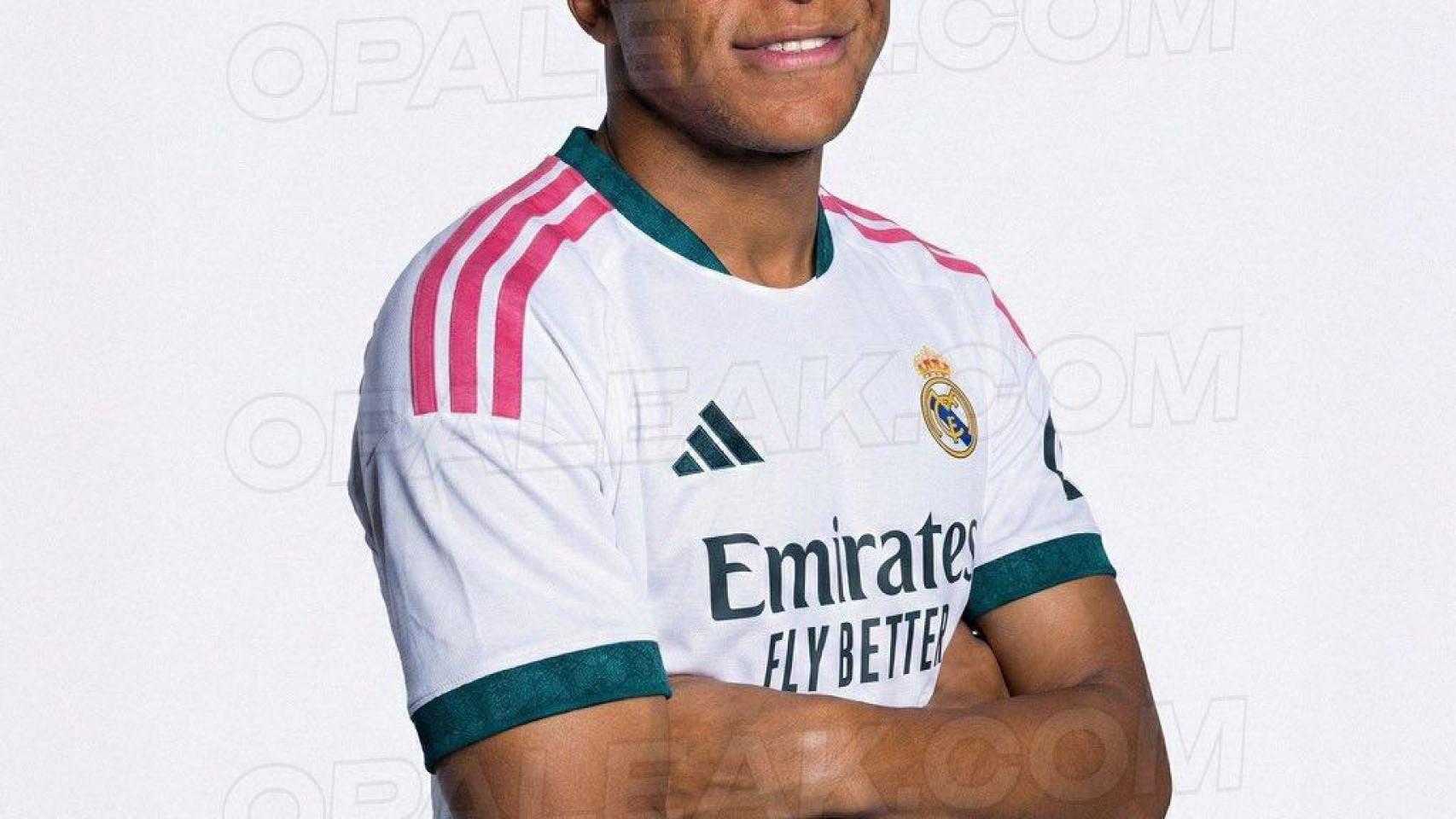 Un edit con la filtración de la camiseta del Real Madrid 2026/27