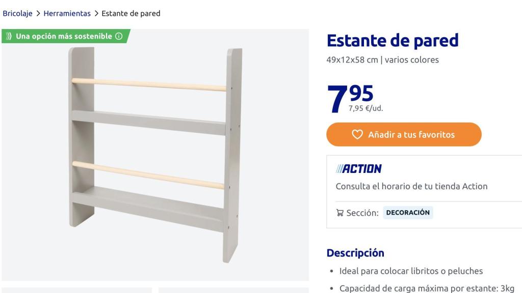 Estante de pared.