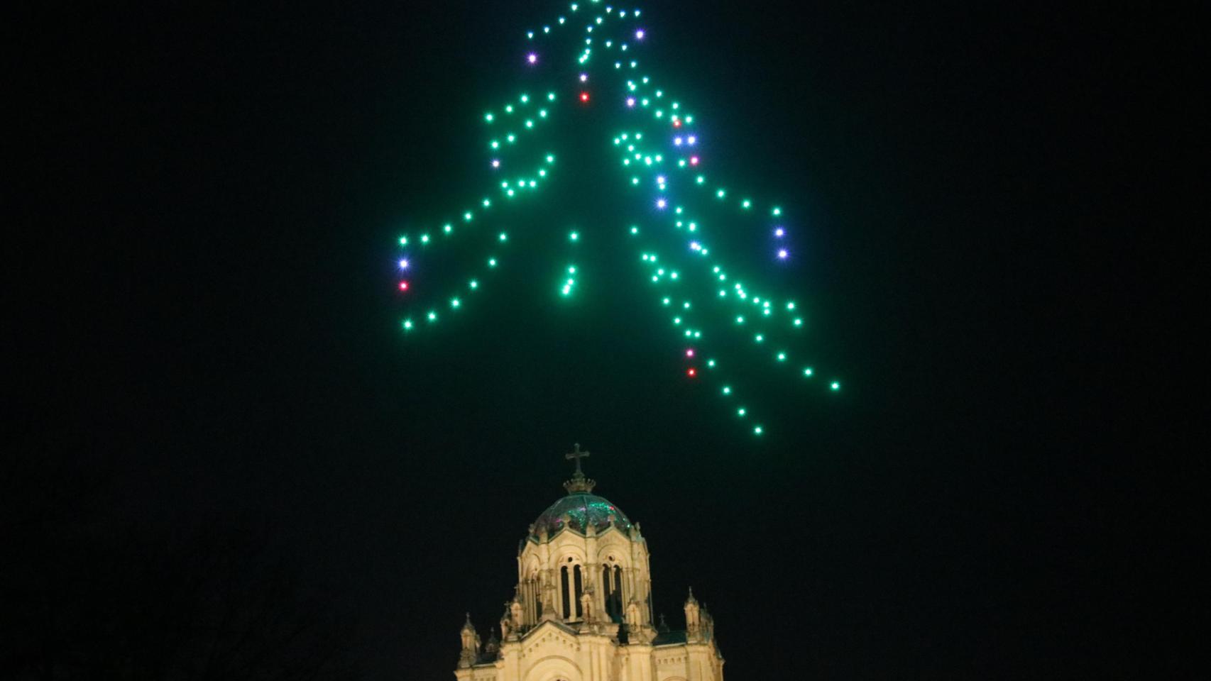 Espectáculo de drones.