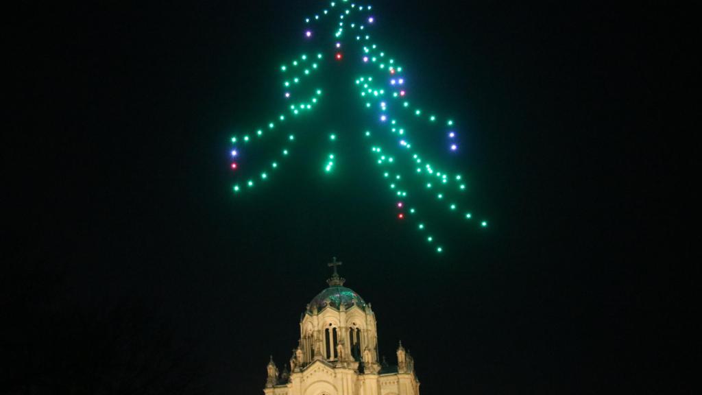 Espectáculo de drones.