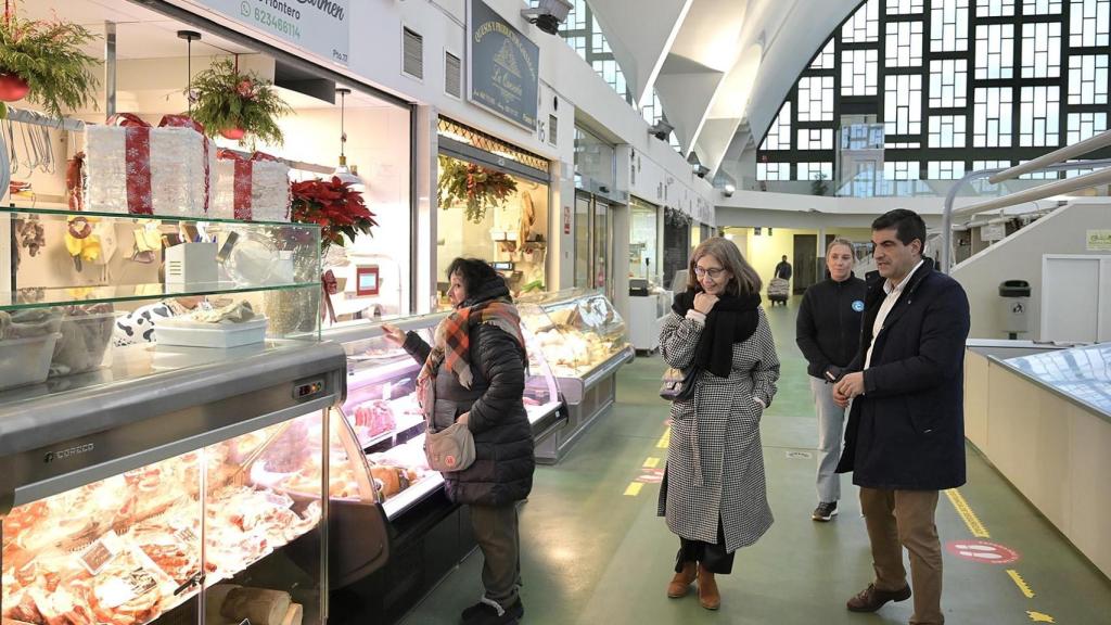 Un instante de la visita.