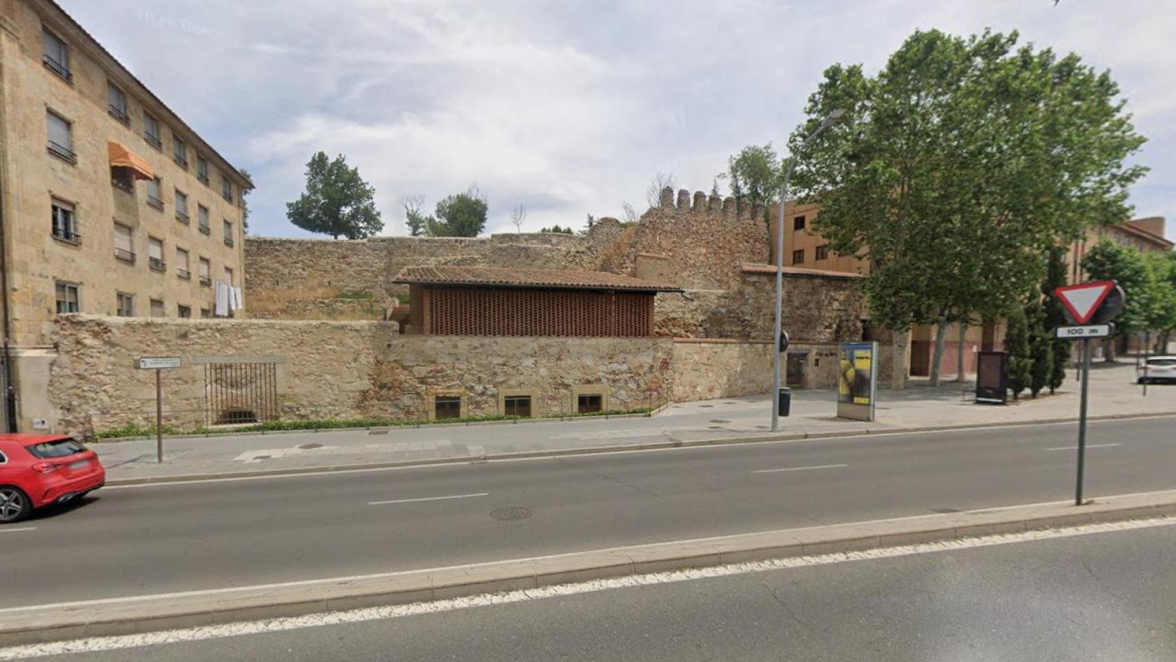 La muralla de Salamanca sufre un desprendimiento de unos 15 metros. Imagen de archivo