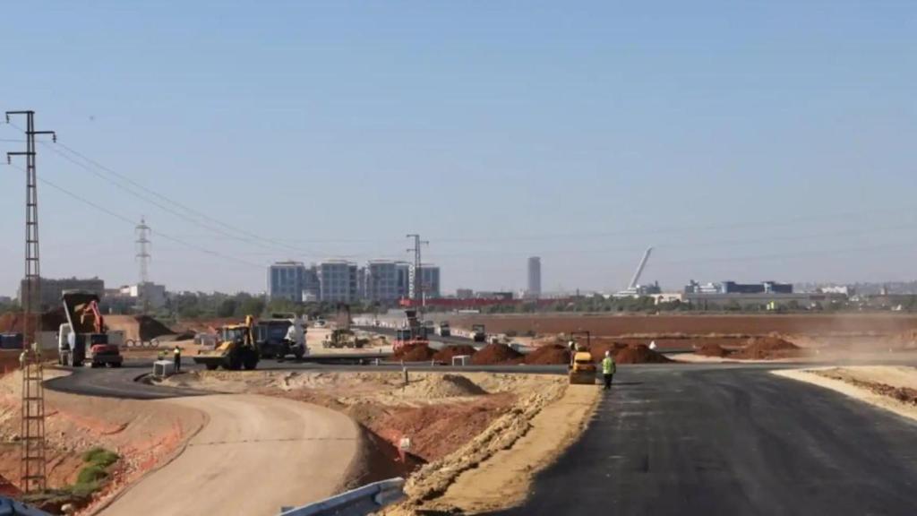 Imagen de las obras de la Línea 3 de Metro.