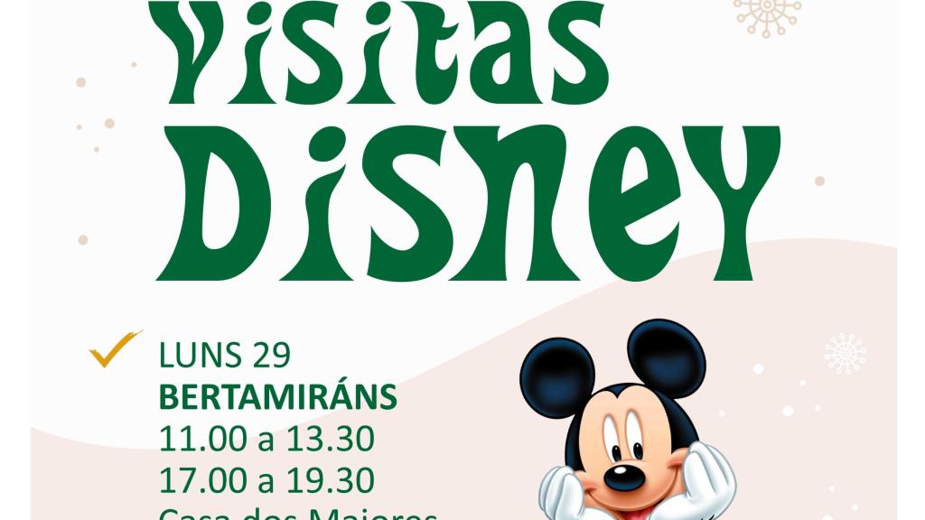 Los personajes de Disney llegan al concello de Ames (A Coruña) el 29 y 30 de diciembre
