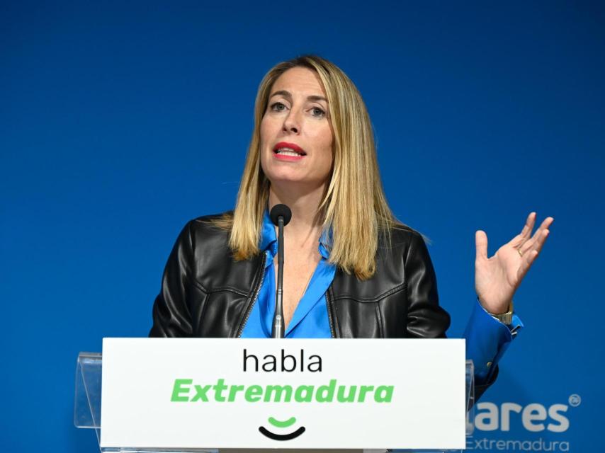La presidenta en funciones de la Junta de Extremadura, María Guardiola.