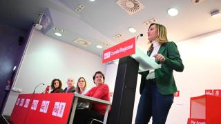 Pilar Alegría, en el último Comité Regional del PSOE-Aragón