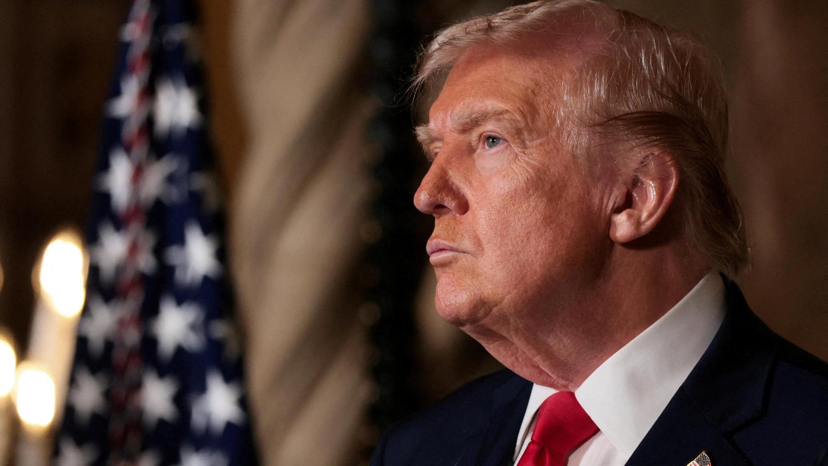 El presidente de EEUU, Donald Trump, este lunes en Florida (EEUU).