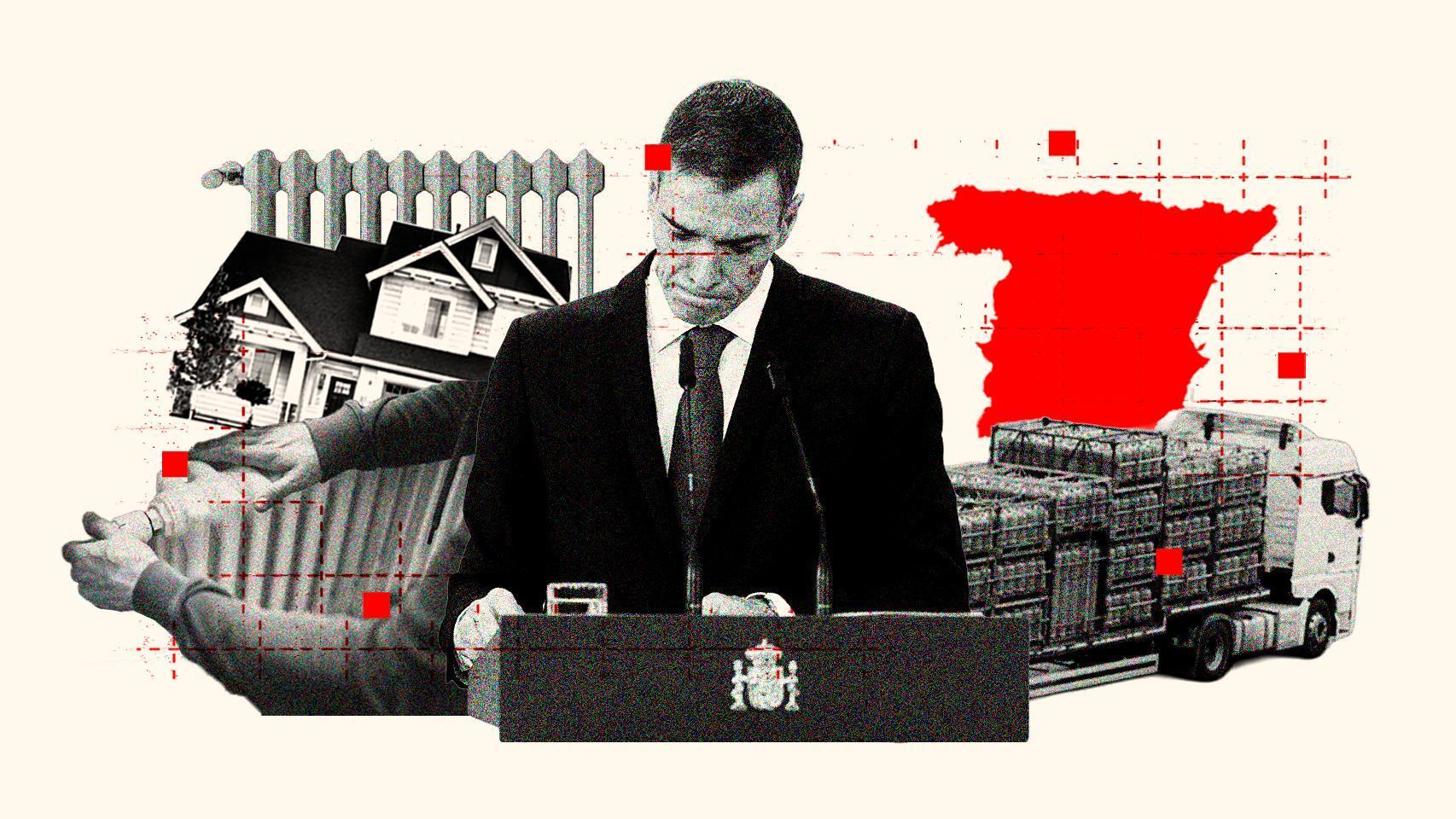 Pedro Sánchez en una ilustración realizada por EL ESPAÑOL.
