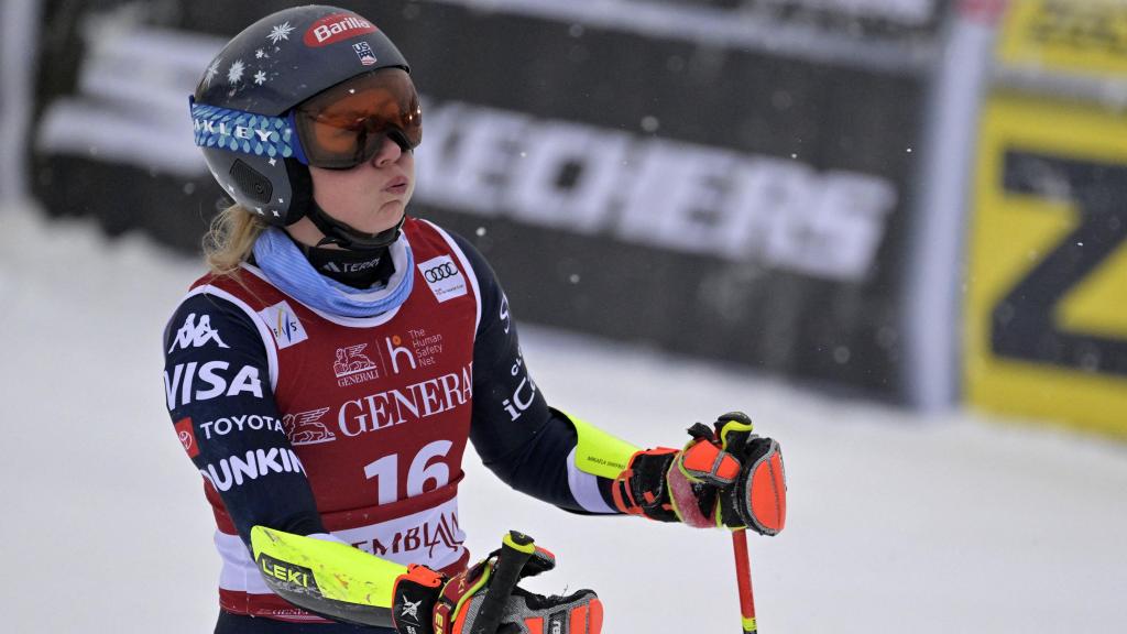 Mikaela Shiffrin, durante una competición.
