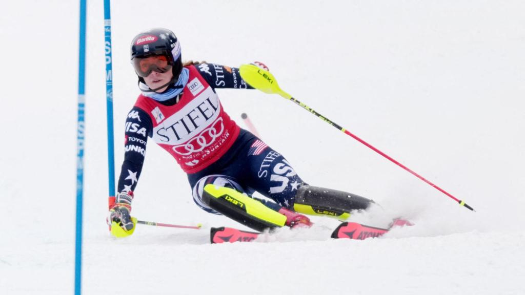 Mikaela Shiffrin, durante una competición.