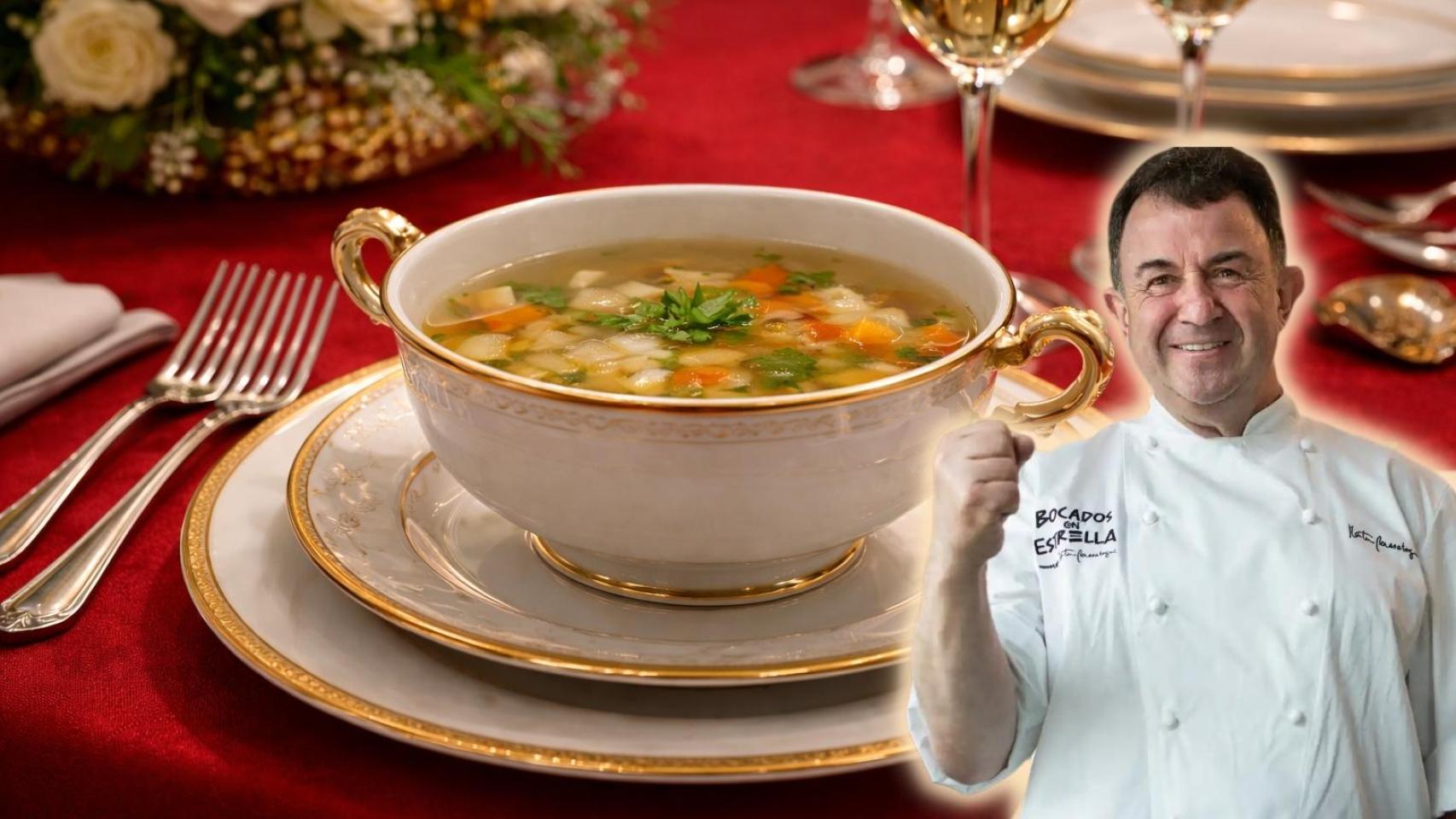 Martín Berasategui en un montaje de El Español