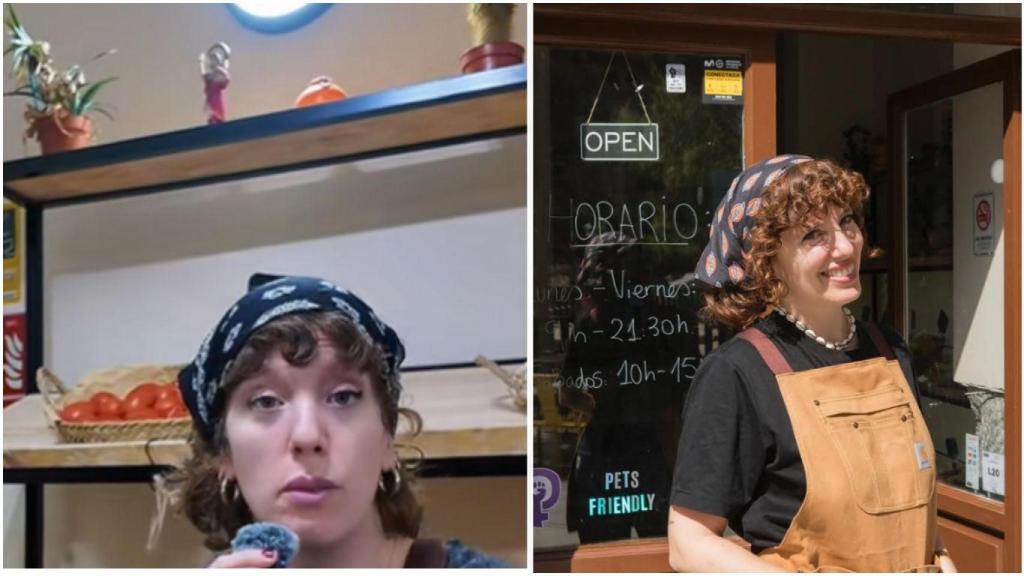 Marta, copropietaria de la frutería Fruta House.