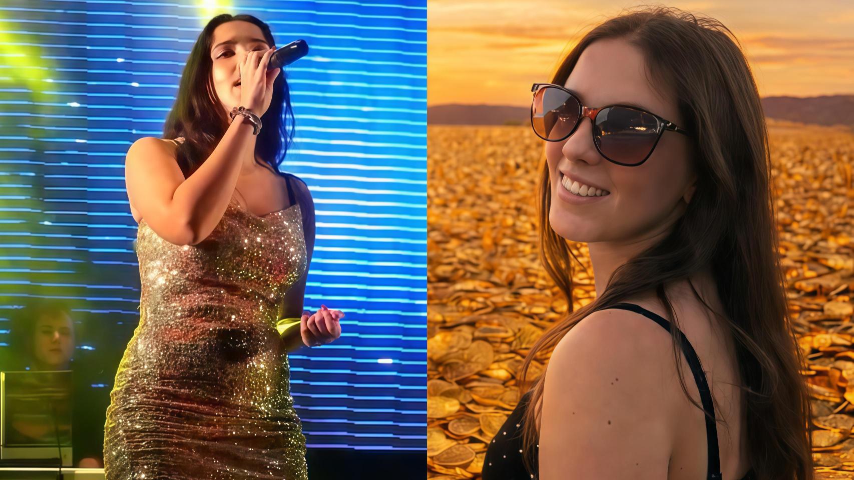 Sydney, cantante de verbena, en un concierto