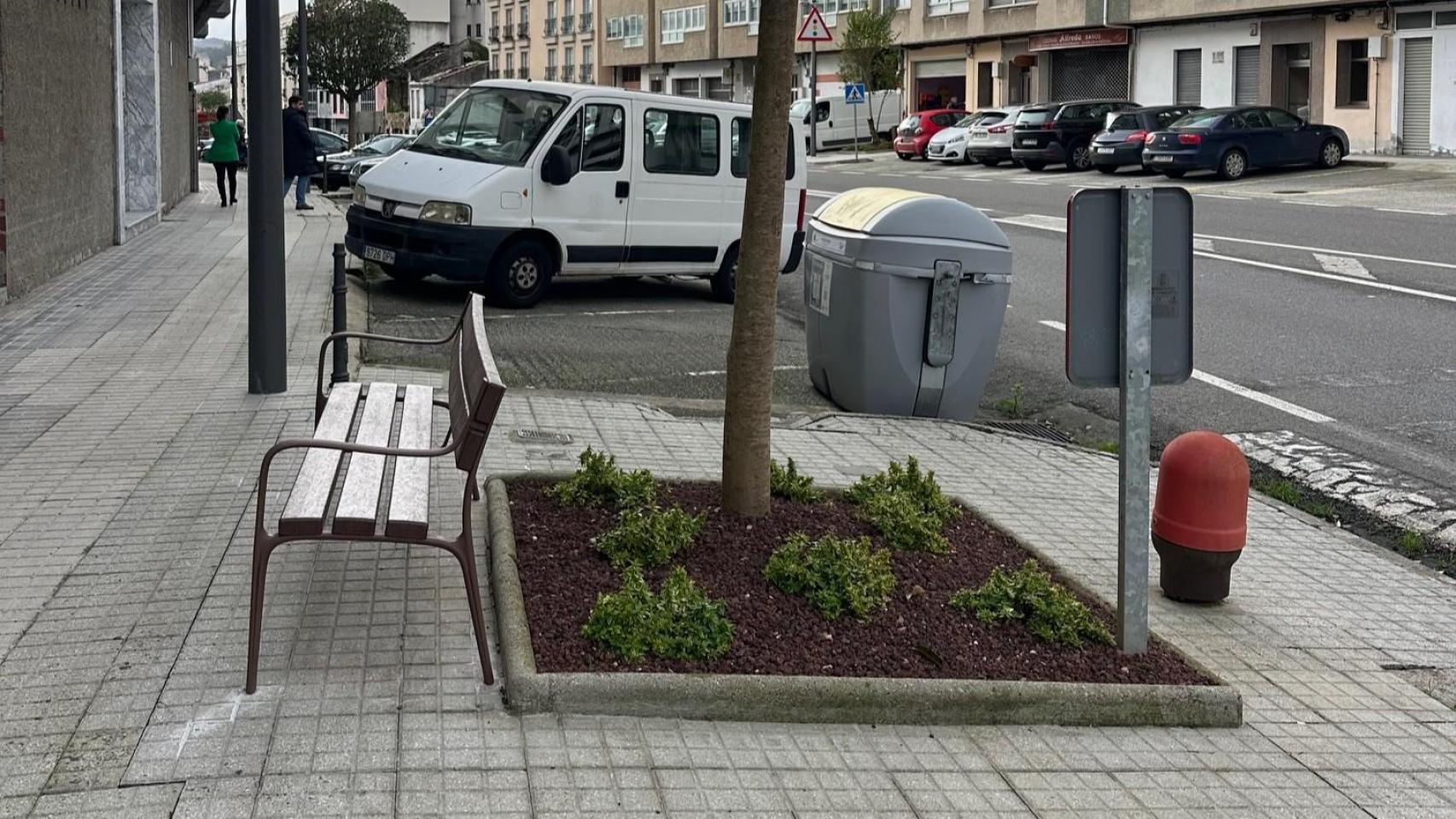 Una de la zonas verdes creadas.