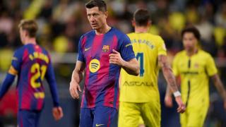 Lewandowski, durante el partido contra el Villarreal.