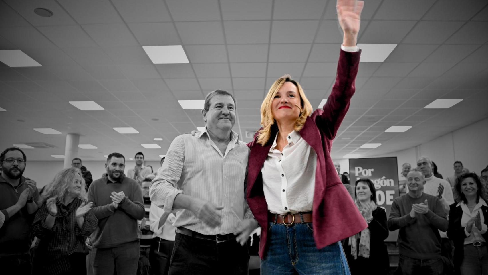 Pilar Alegría, el pasado sábado en La Zaida.