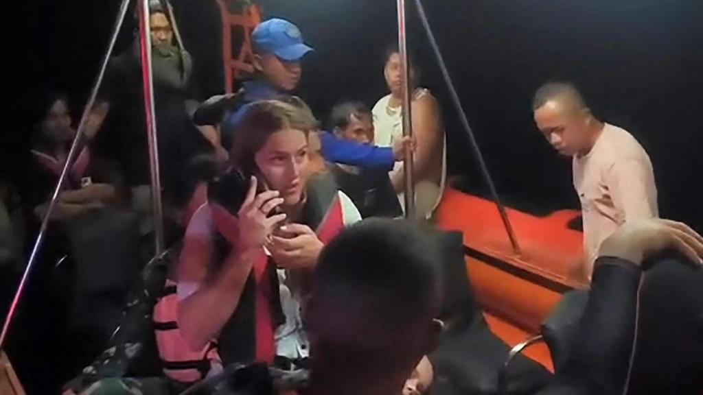 Andrea Ortuño, superviviente del naufragio de Indonesia.