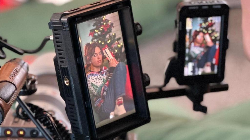 Imagen del rodaje de 'Una novia por Navidad'.